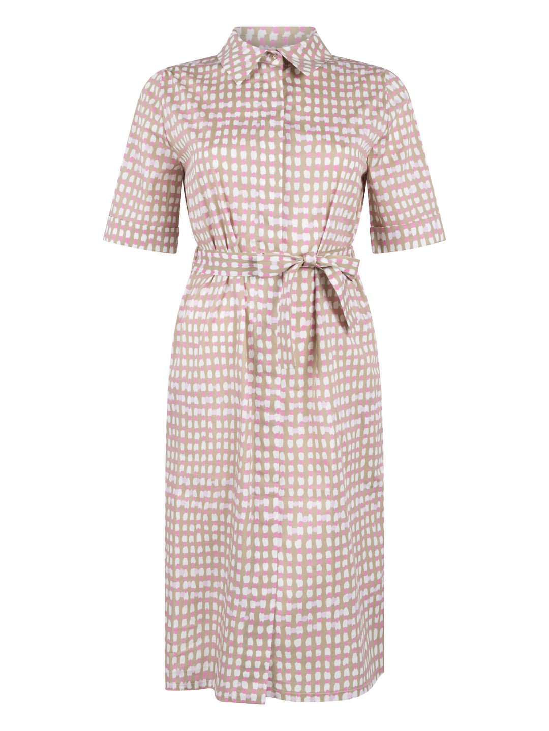 Cotton Belted Shirt Dress